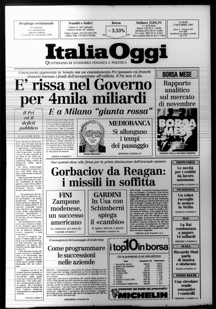 Italia oggi : quotidiano di economia finanza e politica